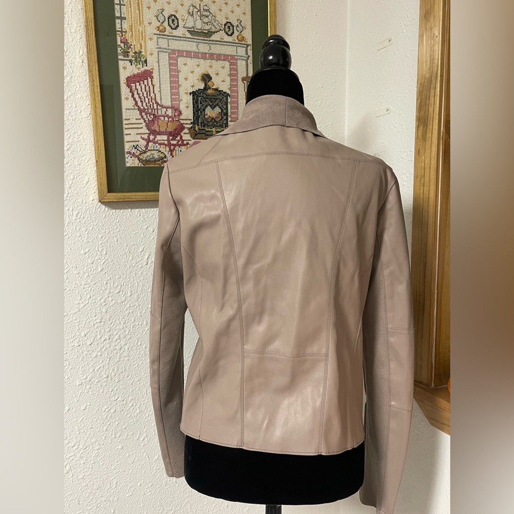 Bagatelle Drape Faux Leather & Faux Suede Jacket - Picture 4 of 9